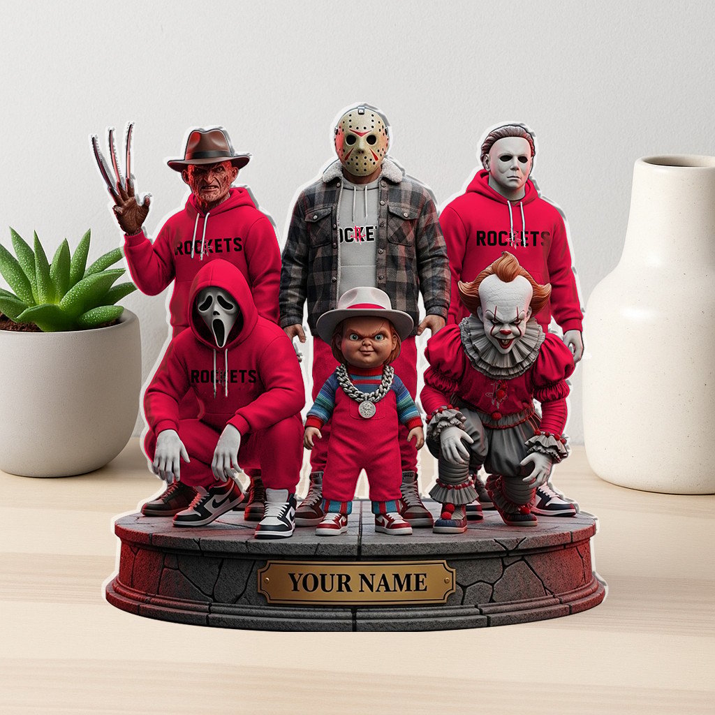 LIMITED EDITION - NEW CUSTOMIZED NBA07 HR HOUSTON ROCKETS HORROR MOVIE ACRYLIC PLAQUE