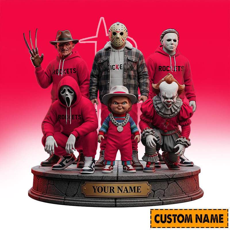 LIMITED EDITION - NEW CUSTOMIZED NBA07 HR HOUSTON ROCKETS HORROR MOVIE ACRYLIC PLAQUE