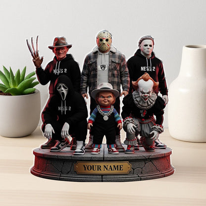 LIMITED EDITION - NEW CUSTOMIZED NBA25 BN BROOKLYN NETS HORROR MOVIE ACRYLIC PLAQUE