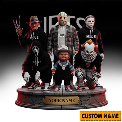 LIMITED EDITION - NEW CUSTOMIZED NBA25 BN BROOKLYN NETS HORROR MOVIE ACRYLIC PLAQUE