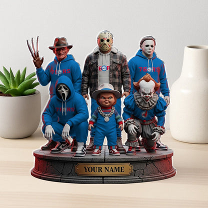 LIMITED EDITION - NEW CUSTOMIZED NBA26 P76 PHILADELPHIA 76ERS HORROR MOVIE ACRYLIC PLAQUE