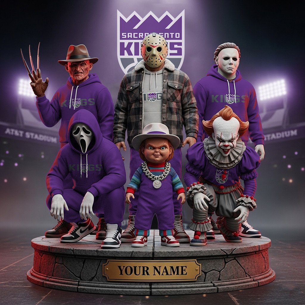 LIMITED EDITION - NEW CUSTOMIZED NBA16 SK SACRAMENTO KINGS HORROR MOVIE ACRYLIC PLAQUE