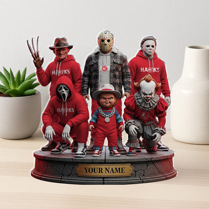 LIMITED EDITION - NEW CUSTOMIZED NBA17 AH ATLANTA HAWKS HORROR MOVIE ACRYLIC PLAQUE