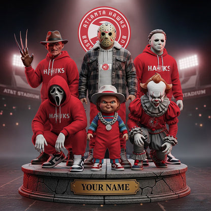 LIMITED EDITION - NEW CUSTOMIZED NBA17 AH ATLANTA HAWKS HORROR MOVIE ACRYLIC PLAQUE