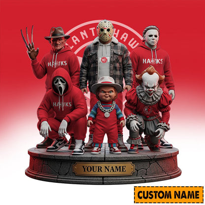 LIMITED EDITION - NEW CUSTOMIZED NBA17 AH ATLANTA HAWKS HORROR MOVIE ACRYLIC PLAQUE