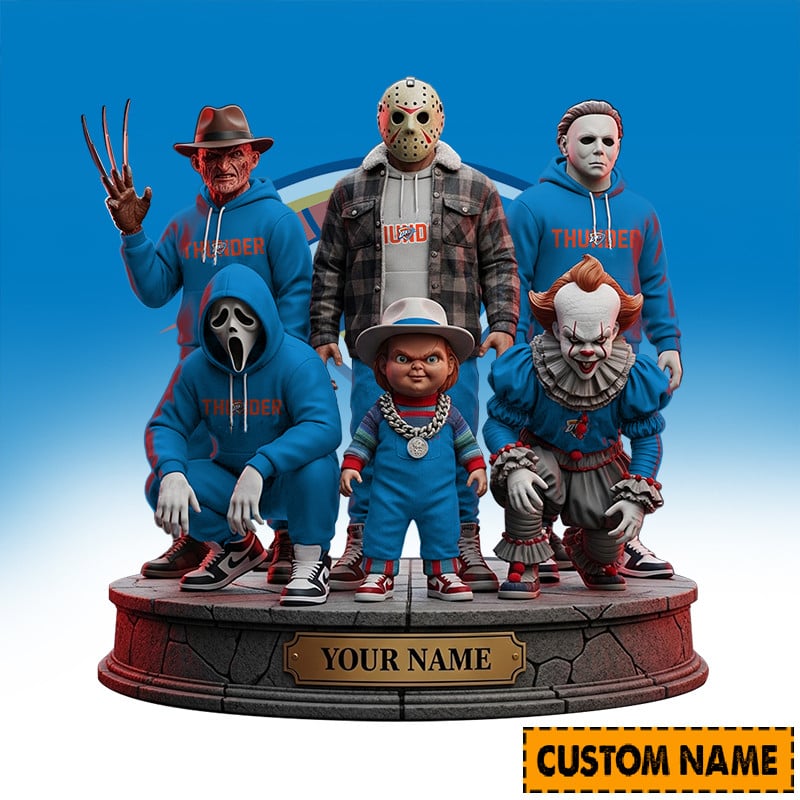 LIMITED EDITION - NEW CUSTOMIZED NBA01 OC OKLAHOMA CITY THUNDER HORROR MOVIE ACRYLIC PLAQUE