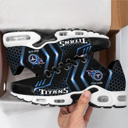 LIMITED EDITION - NEW CUSTOMIZED NFL31 TST TENNESSEE TITANS UNISEX AIR MAX PLUS SNEAKERS