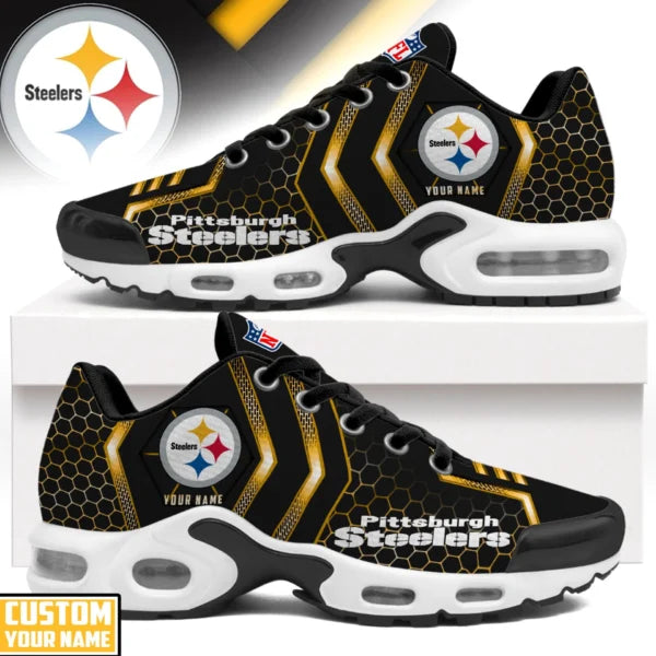 LIMITED EDITION - NEW CUSTOMIZED NFL14 PSB PITTSBURGH STEELERS UNISEX AIR MAX PLUS SNEAKERS