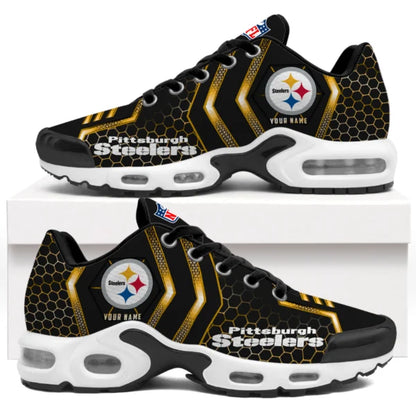LIMITED EDITION - NEW CUSTOMIZED NFL14 PSB PITTSBURGH STEELERS UNISEX AIR MAX PLUS SNEAKERS