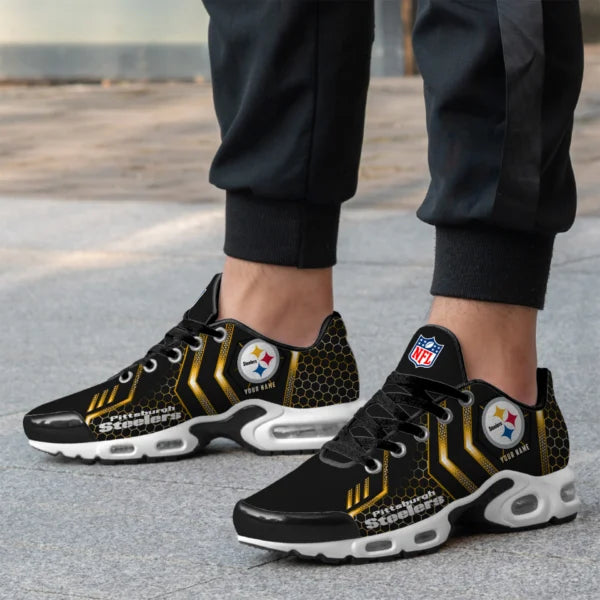 LIMITED EDITION - NEW CUSTOMIZED NFL14 PSB PITTSBURGH STEELERS UNISEX AIR MAX PLUS SNEAKERS