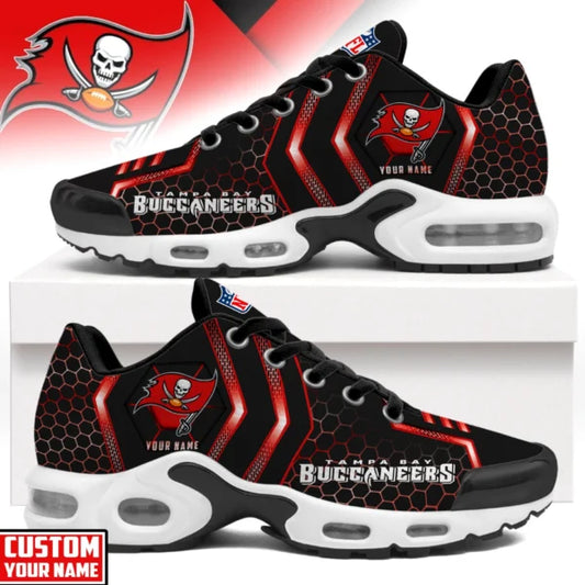 LIMITED EDITION - NEW CUSTOMIZED NFL10 TBB TAMPA BAY BUCCANEERS UNISEX AIR MAX PLUS SNEAKERS