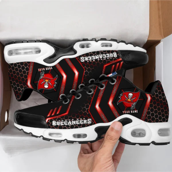 LIMITED EDITION - NEW CUSTOMIZED NFL10 TBB TAMPA BAY BUCCANEERS UNISEX AIR MAX PLUS SNEAKERS