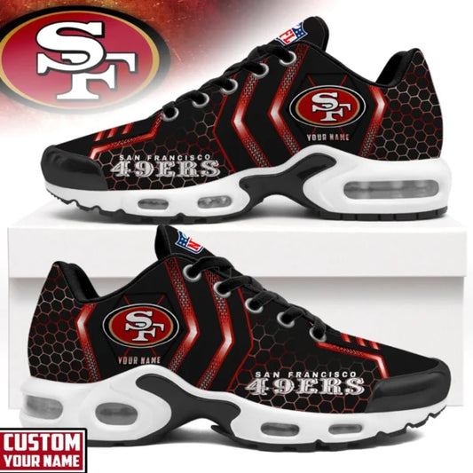 LIMITED EDITION - NEW CUSTOMIZED NFL11 SF49 SAN FRANCISCO 49ERS UNISEX AIR MAX PLUS SNEAKERS