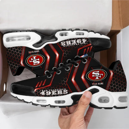 LIMITED EDITION - NEW CUSTOMIZED NFL11 SF49 SAN FRANCISCO 49ERS UNISEX AIR MAX PLUS SNEAKERS