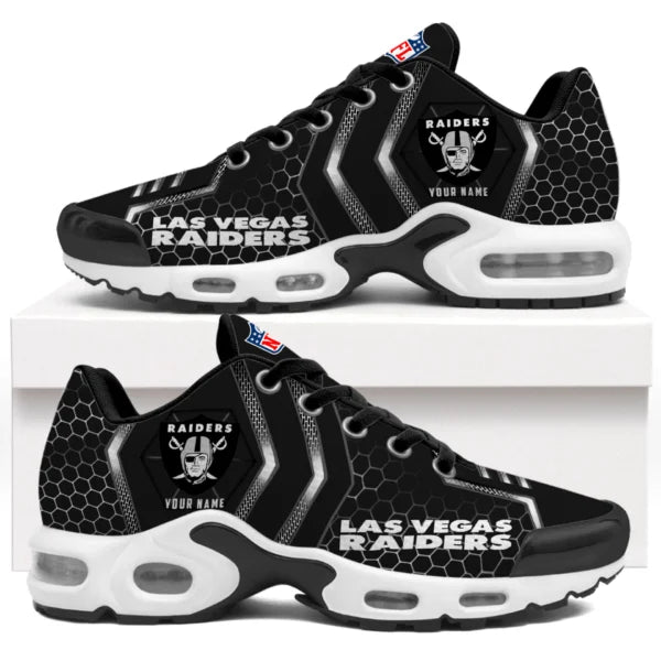 LIMITED EDITION - NEW CUSTOMIZED NFL07 LVR LAS VEGAS RAIDERS UNISEX AIR MAX PLUS SNEAKERS