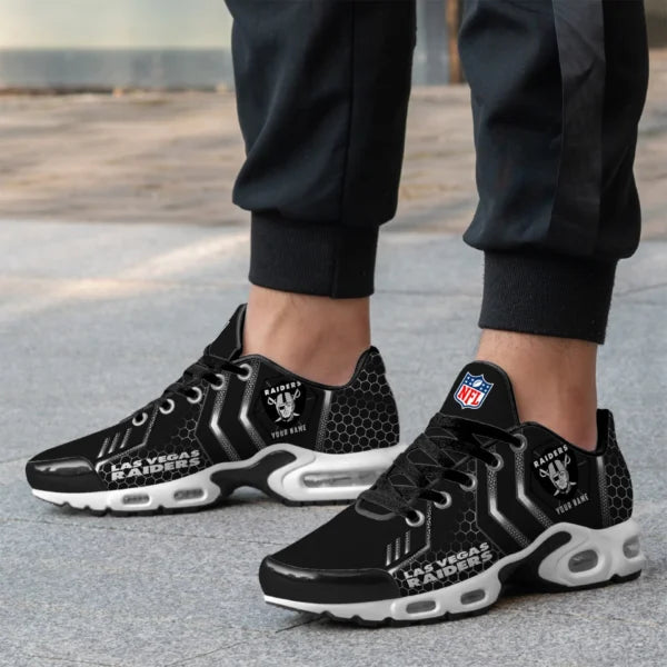LIMITED EDITION - NEW CUSTOMIZED NFL07 LVR LAS VEGAS RAIDERS UNISEX AIR MAX PLUS SNEAKERS