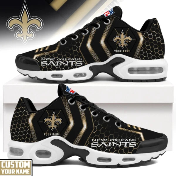 LIMITED EDITION - NEW CUSTOMIZED NFL24 NOS NEW ORLEANS SAINTS UNISEX AIR MAX PLUS SNEAKERS