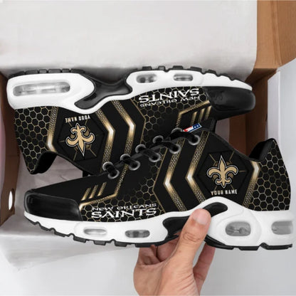 LIMITED EDITION - NEW CUSTOMIZED NFL24 NOS NEW ORLEANS SAINTS UNISEX AIR MAX PLUS SNEAKERS