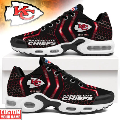 LIMITED EDITION - NEW CUSTOMIZED NFL01 KCC KANSAS CITY CHIEFS UNISEX AIR MAX PLUS SNEAKERS