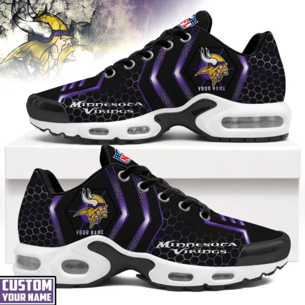 LIMITED EDITION - NEW CUSTOMIZED NFL05 MVK MINNESOTA VIKINGS UNISEX AIR MAX PLUS SNEAKERS