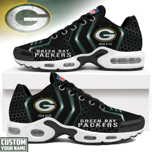 LIMITED EDITION - NEW CUSTOMIZED NFL08 GBP GREEN BAY PACKERS UNISEX AIR MAX PLUS SNEAKERS