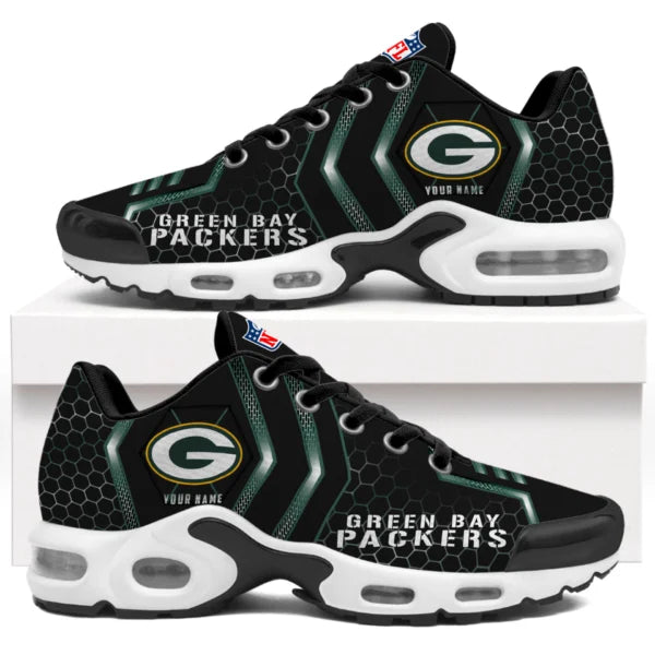 LIMITED EDITION - NEW CUSTOMIZED NFL08 GBP GREEN BAY PACKERS UNISEX AIR MAX PLUS SNEAKERS