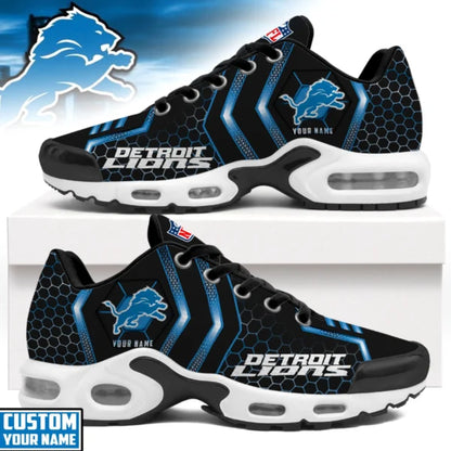 LIMITED EDITION - NEW CUSTOMIZED NFL04 DTL DETROIT LIONS UNISEX AIR MAX PLUS SNEAKERS