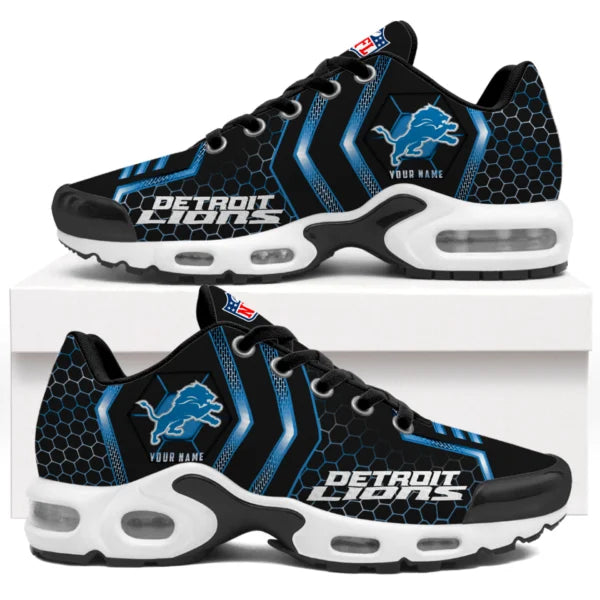 LIMITED EDITION - NEW CUSTOMIZED NFL04 DTL DETROIT LIONS UNISEX AIR MAX PLUS SNEAKERS