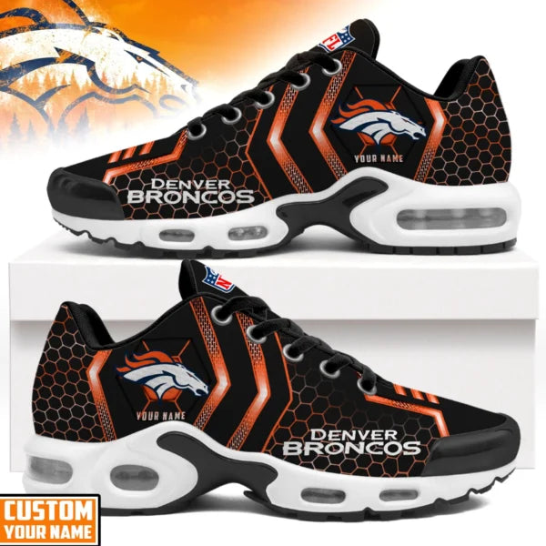 LIMITED EDITION - NEW CUSTOMIZED NFL13 DVB DENVER BRONCOS UNISEX AIR MAX PLUS SNEAKERS