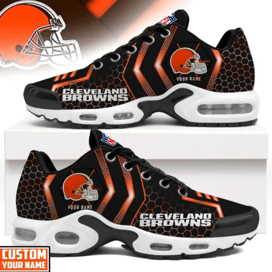 LIMITED EDITION - NEW CUSTOMIZED NFL29 CLB CLEVELAND BROWNS UNISEX AIR MAX PLUS SNEAKERS