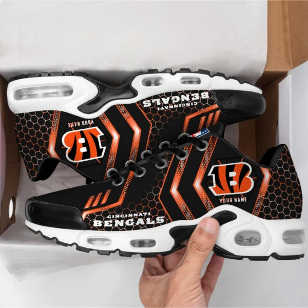 LIMITED EDITION - NEW CUSTOMIZED NFL16 CCB CINCINNATI BENGALS UNISEX AIR MAX PLUS SNEAKERS