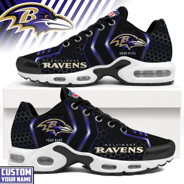 LIMITED EDITION - NEW CUSTOMIZED NFL28 BTR BALTIMORE RAVENS UNISEX AIR MAX PLUS SNEAKERS