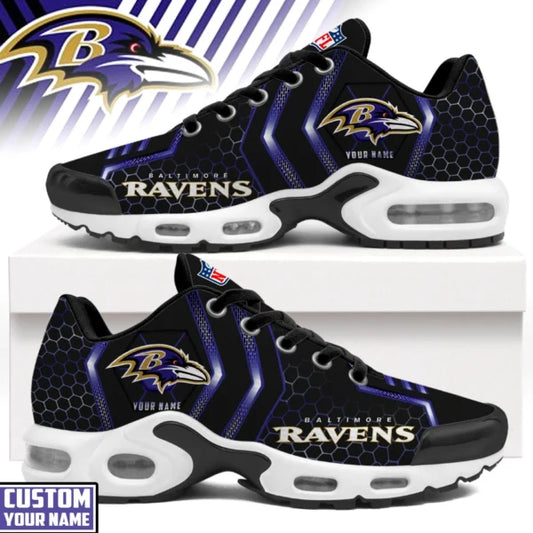 LIMITED EDITION - NEW CUSTOMIZED NFL28 BTR BALTIMORE RAVENS UNISEX AIR MAX PLUS SNEAKERS