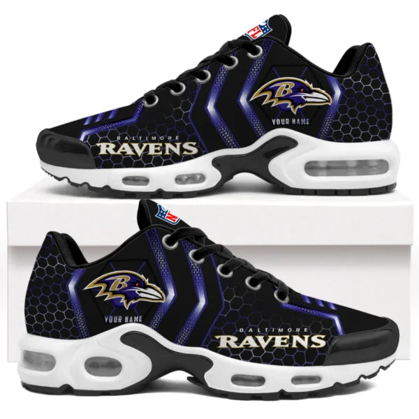 LIMITED EDITION - NEW CUSTOMIZED NFL28 BTR BALTIMORE RAVENS UNISEX AIR MAX PLUS SNEAKERS