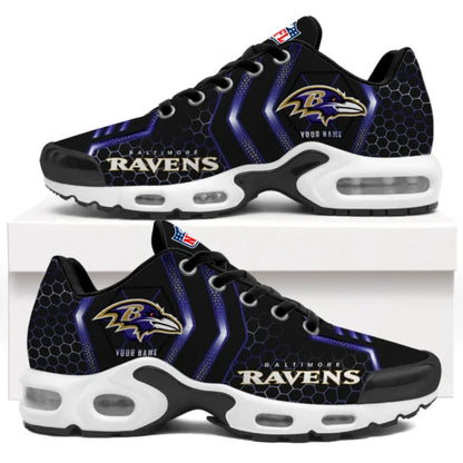 LIMITED EDITION - NEW CUSTOMIZED NFL28 BTR BALTIMORE RAVENS UNISEX AIR MAX PLUS SNEAKERS