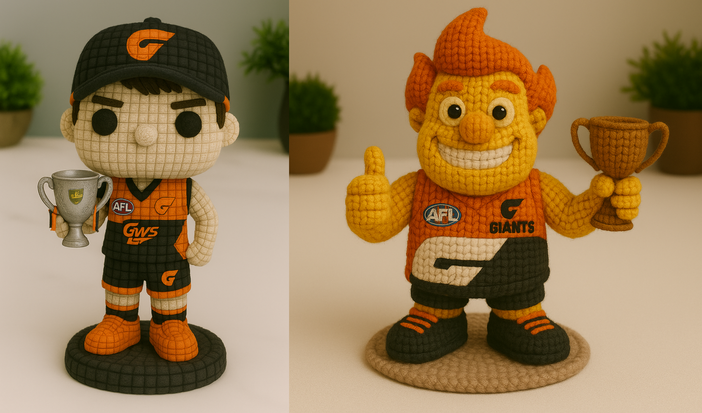 LIMITED EDITION - NEW 19 GWSG HANMADE CROCHET ( Size 12cm )