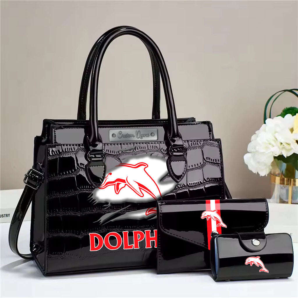 LIMITED EDITION - NEW 17 DPS PERSONALIZED EMBOSSED THREE-PIECE HANDBAG SET