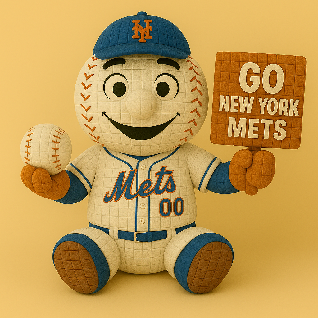 LIMITED EDITION - MLB 09 NYM NEW YORK METS HANDMADE CROCHET