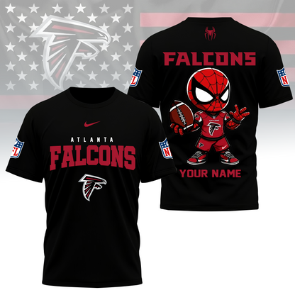 LIMITED EDITION - NEW CUSTOMIZED NFL18 ATF ATLANTA FALCONS SPIDER HERO 3D SHIRT