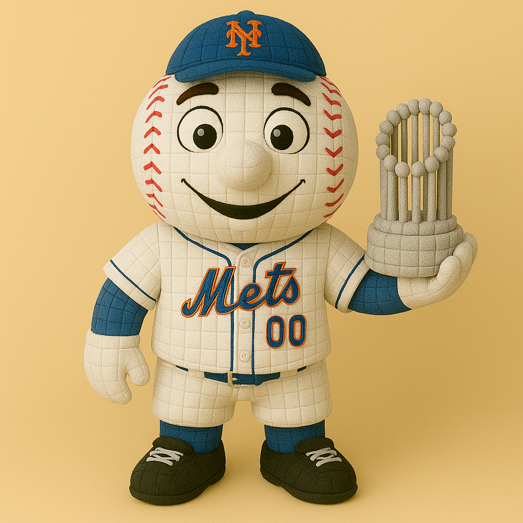 LIMITED EDITION - MLB 09 NYM NEW YORK METS HANDMADE CROCHET