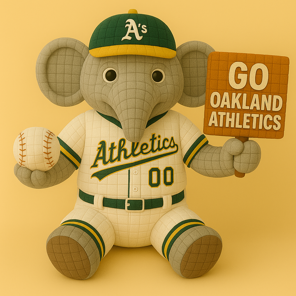 LIMITED EDITION - MLB 24 OAT OAKLAND ATHLETICS HANDMADE CROCHET