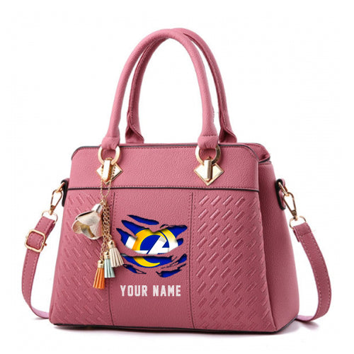 LIMITED EDITION - NEW CUSTOMIZED NFL22 LAR LOS ANGELES RAMS HANDBAG IN MULTIPLE COLORS