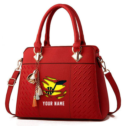 LIMITED EDITION - NEW CUSTOMIZED NBA29 UJ UTAH JAZZ WOMEN'S HANDBAGS MULTICOLOR