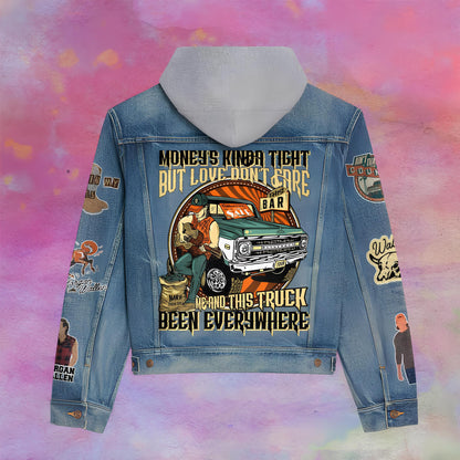Morgan Wallen Unisex Hooded Denim Jacket
