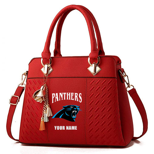 LIMITED EDITION - NEW CUSTOMIZED NFL23 CLP CAROLINA PANTHERS HANDBAG IN MULTIPLE COLORS