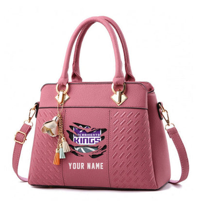 LIMITED EDITION - NEW CUSTOMIZED NBA16 SK SACRAMENTO KINGS WOMEN'S HANDBAGS MULTICOLOR