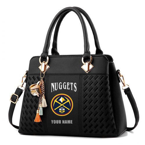 LIMITED EDITION - NEW CUSTOMIZED NBA08 DN DENVER NUGGETS WOMEN'S HANDBAGS MULTICOLOR