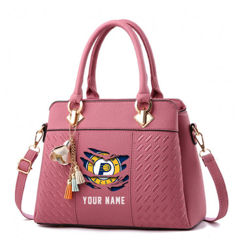 LIMITED EDITION - NEW CUSTOMIZED NBA06 IP INDIANA PACERS WOMEN'S HANDBAGS MULTICOLOR