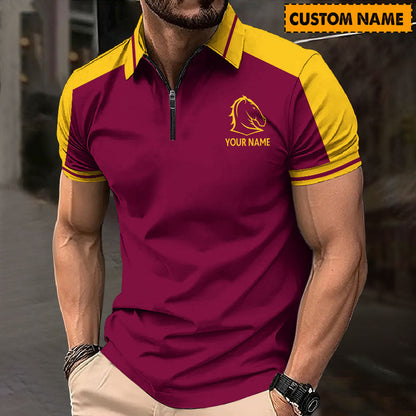 LIMITED EDITION - NEW 01 BBC PERSONALIZED ZIP POLO SHIRT GIFT FOR FANS