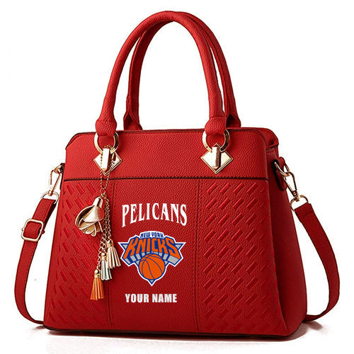 LIMITED EDITION - NEW CUSTOMIZED NBA04 NY NEW YORK KNICKS WOMEN'S HANDBAGS MULTICOLOR